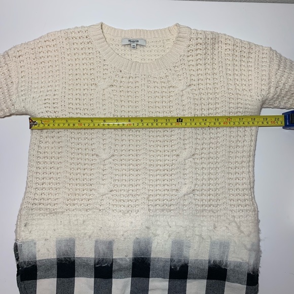Madewell Winterblend Knit Buffalo Plaid Sweater XS - Picture 3 of 8